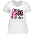 thumbnail image 3 of Inktastic Breast Cancer Awareness We Wear Pink in October Women's Plus Size T-Shirt, 3 of 5