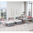 thumbnail image 3 of Triple Bunk Bed, Full Over Twin & Twin Bunk Bed with Drawers for Kids Teens Adults, Wood Bunk Bed Frame of 3 with Ladder and Guardrail, Convertible into 3 Beds, No Box Spring Needed, Gray, 3 of 7
