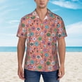 thumbnail image 4 of Fotbe Color Flowers Hawaiian Shirt for Men Unisex Summer Beach Casual Short Sleeve Cotton Linen Button Down Shirts-3X-Large, 4 of 9