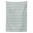 thumbnail image 2 of Muted Colors Tablecloth, Creative Geometric Pattern with Simple Diamond Check Rhombuses, Rectangle Satin Table Cover for Dining Room and Kitchen, 60" X 84", Pale Slate Blue Eggshell, by Ambesonne, 2 of 2