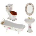 thumbnail image 2 of de Muebles de de Cerámica Blanca de 4 Piezas 1/12 Kit de en Miniatura #5 Juguetes, 2 of 8