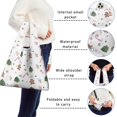 thumbnail image 5 of 5 Pack Foldable Shopping Bag,White Christmas Gingerbread Man Pattern Reusable Grocery Bags with Pockets,Large Reusable Tote Bags with Handles Waterproof & Lightweight, 5 of 6