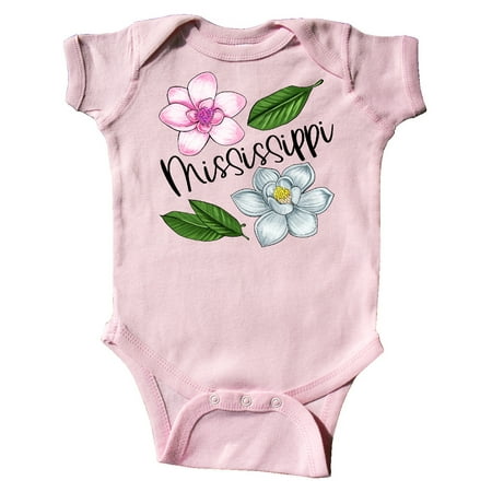 

Inktastic Mississippi Magnolia Flowers and Leaves Gift Baby Boy or Baby Girl Bodysuit