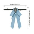 thumbnail image 2 of DARING DIVA Women's Elegant Ribbon Rhinestone Bow Ties Light Blue, 2 of 5