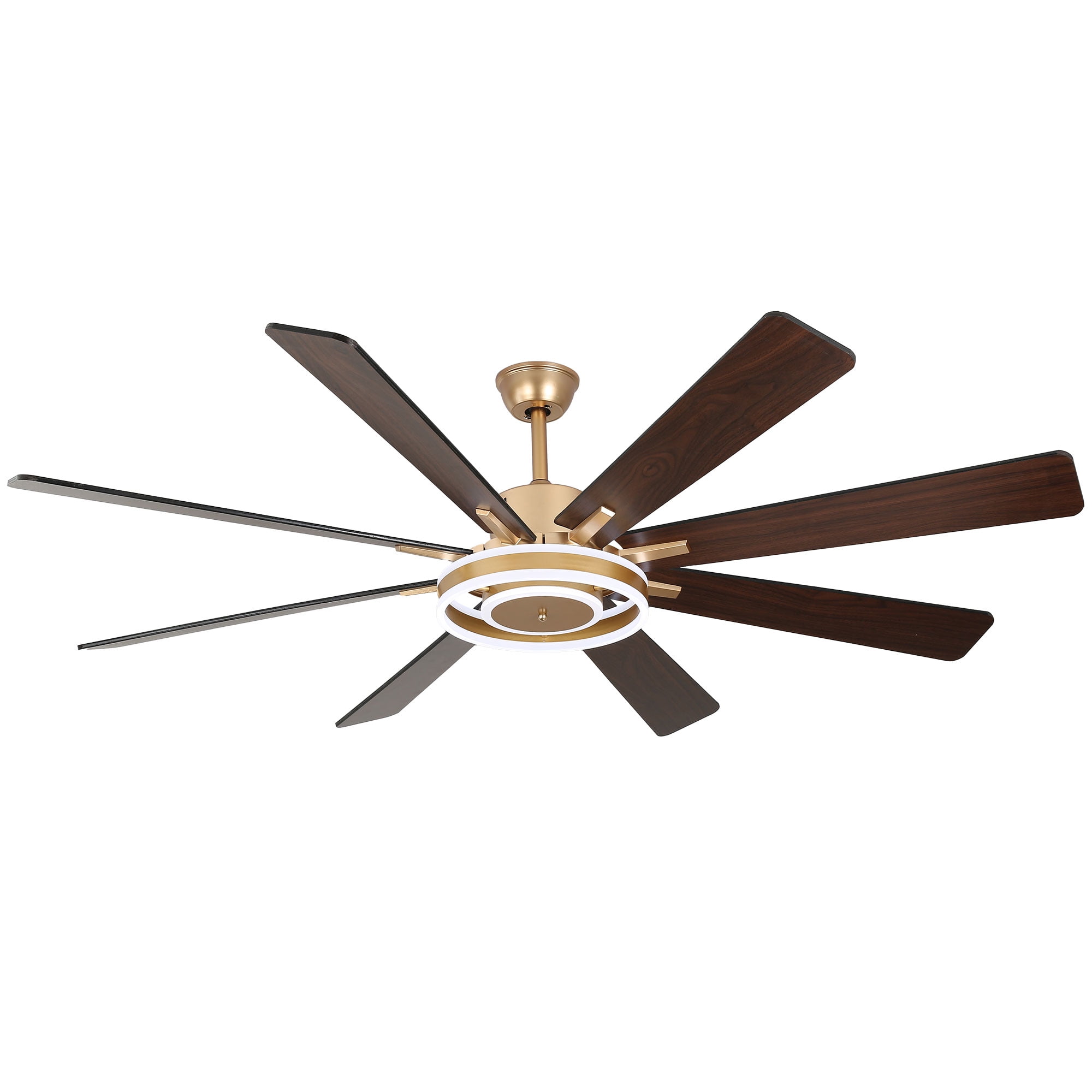 Bella Depot 72" Modern LED Ceiling Fan 6-Speed Reversible Chandelier With Dimmable Light and Remote Control