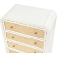 thumbnail image 5 of Meridian Furniture Siena Wood 5 Drawer Dresser, White/Natural, 5 of 9