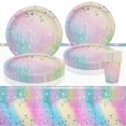 thumbnail image 2 of Gradient Diamond Birthday Disposable Tableware Macaron Paper Plate Cup B, 2 of 5