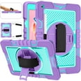 thumbnail image 2 of ELEHOLD Rugged Case For Apple iPad 11th(A16) 2025 With 3-in-1 Stylus Pens ,Three-Layer Hybrid  360° Rotating Kickstand Pencil Holder Handstrap Shoulder Strap Shockproof Case ,F, 2 of 10