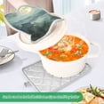 thumbnail image 3 of Yayeee Pot Holders Kitchen Heat Resistant with Pocket 7"x9.8" Cotton Oven Cooking Hot Pads, Forest House, 3 of 7