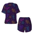 thumbnail image 5 of Naloa Colorful Snake Women's Short-Sleeved Pajama Set, Loungewear, Summer pajamas, Breathable Cozy - 4X-Large, 5 of 9