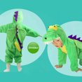 thumbnail image 3 of WIBACKER Toddler and Little Kid Halloween Costumes Cosplay Dinosaur Cartoon Long Sleeve Hooded Jumpsuit, 3 of 7