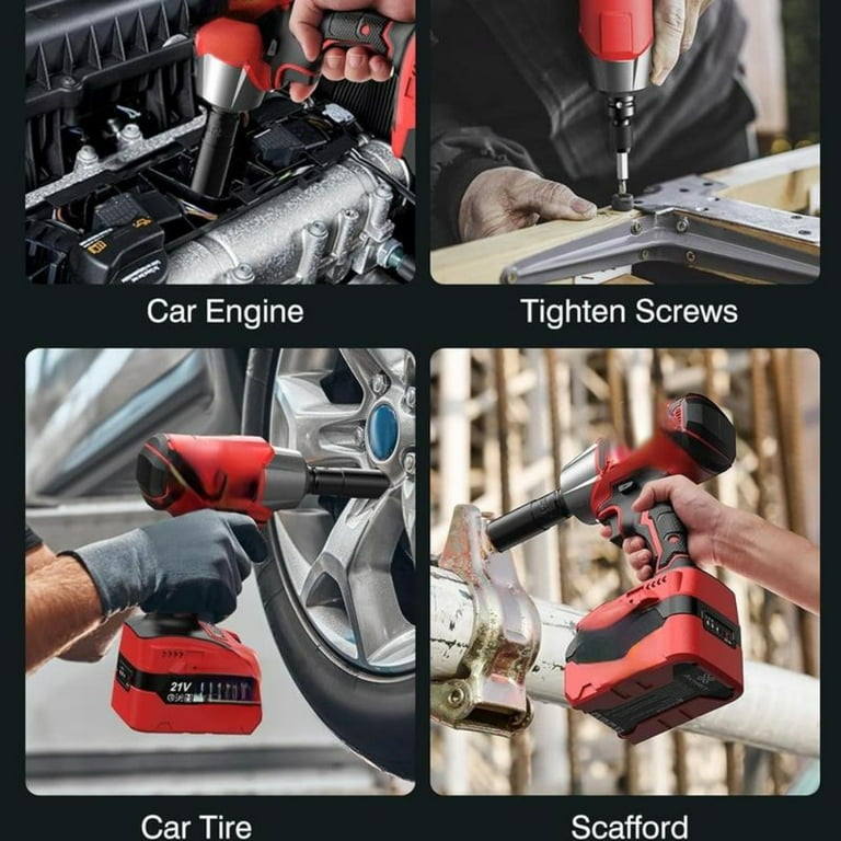 Cordless Brushless Battery Powered Impact Wrench Gun 1/2 inch, 1/2