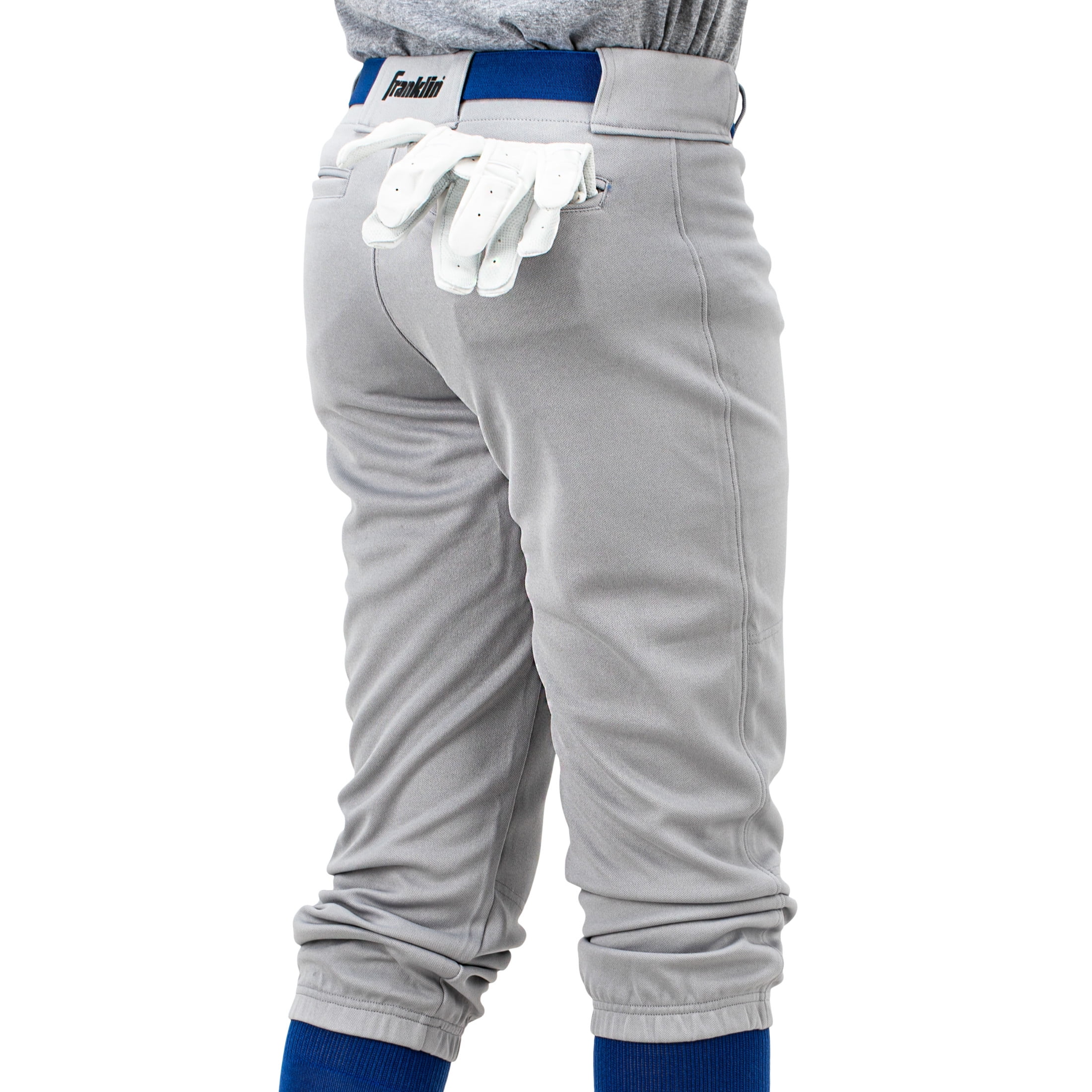 Franklin Sports Youth Classic Fit Baseball + Softball Pants, Grey, Youth Small