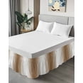 thumbnail image 4 of Ombre Bed Skirt Brown and White Gradient Bed Skirts King Size 18 Inch Drop, Wrap Around Dust Ruffle&nbsp;Bedskirt with Adjustable Elastic Belt for Queen Size Beds, 4 of 7