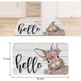 thumbnail image 3 of Hello Easter Door Mat - Spring Summer Bunny and Floral Decor Mat 30x17 in - Indoor Outdoor Non-Slip Entryway Rug - Easter Spring Holiday Decor, 3 of 6