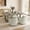 Gray, variant on ReNest Large Extendable Dining Table for 6-10 People, 78.0"-95.9" Wood Rectangular Kitchen Table with Sculptural U-Shaped Legs, Modern Farmhouse Dining Room Furniture, Gray Ash