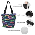 thumbnail image 3 of Kdxio Colorful Carp Streamer 1 Women Reusable Grocery Bags Foldable Ripstop,Reusable Shopping Bags for Shopping,Gym,Gift, 3 of 5