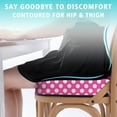 thumbnail image 3 of Premium Polka Pattern Memory Foam Seat Cushion Ergonomic Chair Pad for Office Chair, Car, Airplane & Bleachers Sciatica, Tailbone Hip & Back Pain Relief - Chair Cushion for Long Office Workers., 3 of 5