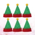 thumbnail image 2 of RomaMX 6 piezas Mini gorros de elfo de Navidad Diseño Sombreros de piruleta Decoraciones Sombreros de embalaje de dulces no tejidos Suministros de Navidad para tienda en casa (estilo aleatorio), 2 of 7