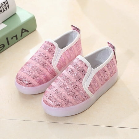 

Feiboyy Toddler Girls Boys Canvas Shoes Slip On Sneakers Light Up Shoes Casual Lazy Loafers for Toddler