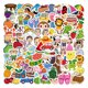 thumbnail image 1 of Pegatinas de vinilo impermeable con grafiti, 90 unidades por lote, con forma de animal frutal, 1 of 5