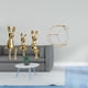 thumbnail image 2 of Figura decorativa de conejo sentado, estatua en miniatura, estante de pared de metal de 3 niveles con estructura de hierro y cerámica, ideal para sala, 2 of 8
