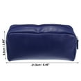 thumbnail image 2 of Unique Bargains 1 Pcs Portable Makeup Bag Toiletry Bag Cosmetic Organizer for Travel Leather Blue, 2 of 7