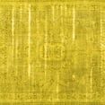 thumbnail image 1 of Ahgly Company Machine Washable Indoor Square Persian Yellow Traditional Area Rugs, 7' Square, 1 of 4