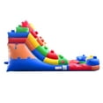 thumbnail image 5 of Pogo Crossover Inflatable Water Slide, No Blower, Building Block 12 Foot Kids Waterslide, 5 of 8