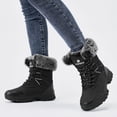 thumbnail image 3 of Stepedia Snow Boots for Women Warm Insulated Non-Slip Outdoor Faux Fur Mid Calf Waterproof Winter Boots, Black, 3 of 10