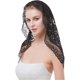 thumbnail image 1 of KAIYANG Velo de encaje corto para novia, accesorio para el cabello, accesorios para fotografía (negro), 1 of 5
