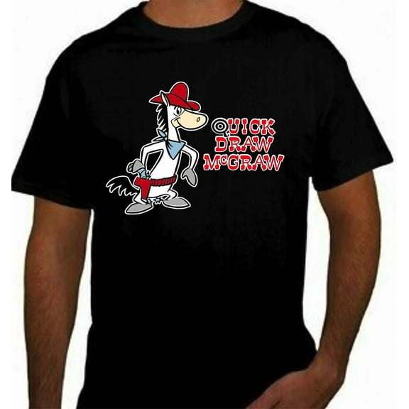 Quick Draw McGraw ARTWORK black UNISEX T-shirt All sizes S-5XL XB643 | eBay