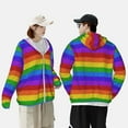 thumbnail image 6 of Gaeub Colorful Glitter Rainbow Men's and Women's UPF 50+ Long-Sleeved Sun Protection Clothing, Fishing Shirt Long Sleeve Zip - X-Large, 6 of 9