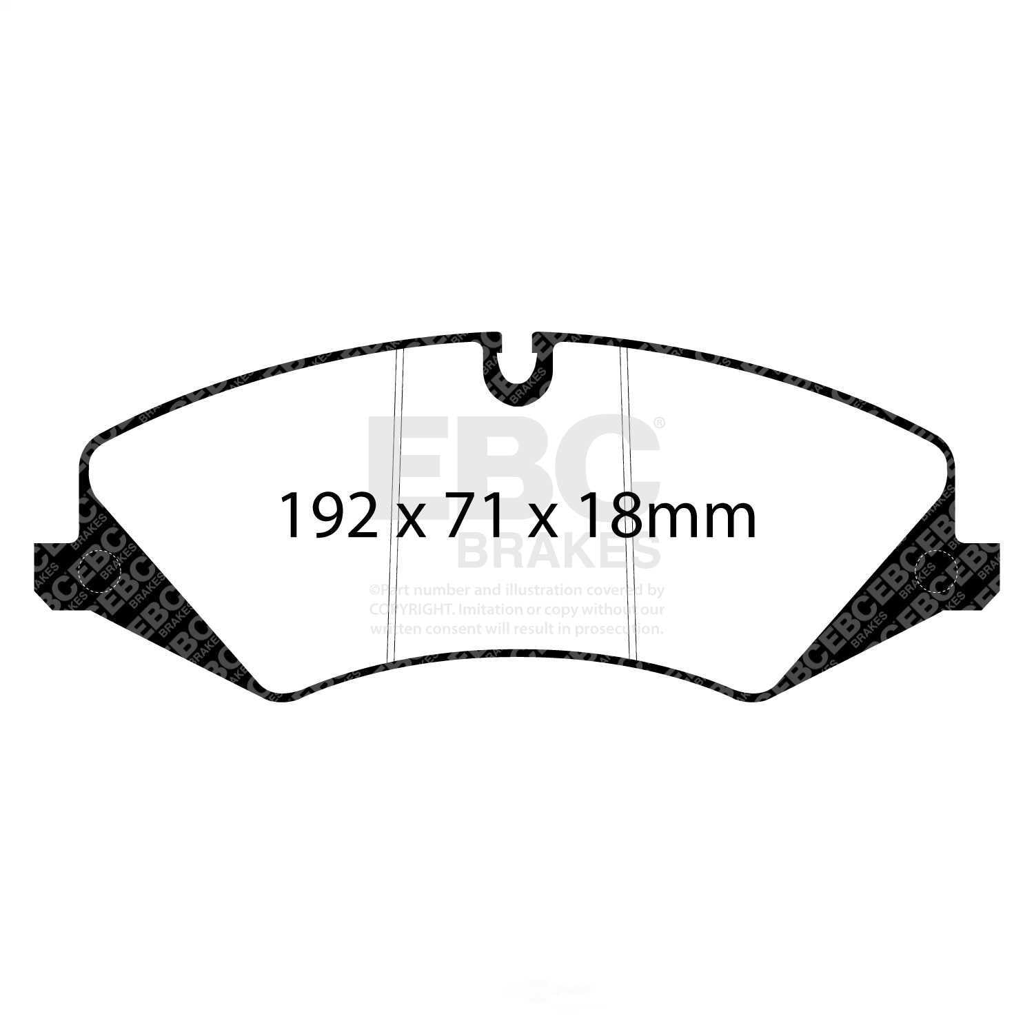 EBC Brakes Greenstuff 6000 Series Heavy Duty 4x4/SUV/Light Truck Brake Pad Set Fits select: 2011-2018 LAND ROVER RANGE ROVER SPORT, 2013-2018 LAND ROVER RANGE ROVER