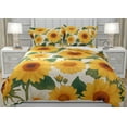 thumbnail image 2 of DOJLIO 3D Fresh style Sunflower Printed Duvet Cover Twin Size 3 Pcs Microfiber Comforter Cover Set Bedroom Decorative Floral Theme with 1 Comforter Cover 2 Pillowcases No Comforter, 2 of 5
