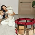 Zampa Portable Foldable Pet playpen Exercise Pen Kennel + Carrying Case