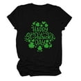 thumbnail image 2 of Meichang St Patricks Day T-Shirt Femme Vert Trèfle à Quatre Feuilles T-Shirts Graphiques Hauts Verts Décontracté Manches Courtes Col Rond T-Shirts St Patricks Day Liquidation, 2 of 3