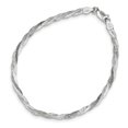 thumbnail image 1 of 925 Sterling Silver Fancy Textured Reversible Braided Bracelet, 1 of 4