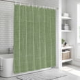 thumbnail image 6 of Vintage Forest Green Small Stall Shower Curtain, Waterproof Shower Curtains for Bathroom, Farmhouse Retro Solid Color Linen Texture Washable Fabric Bath Curtain for Bathtub with Hooks 36x78 Inches, 6 of 6