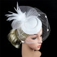 thumbnail image 3 of Chapeau de Fascinateur Blanc pour Filles et Femmes, 3 of 5