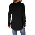 thumbnail image 6 of AELand Women's Long Sleeve Tops and Blouses, Thumb Hole Shirts Crew Neck Curved Hem Tunic T-shirts, 6 of 6