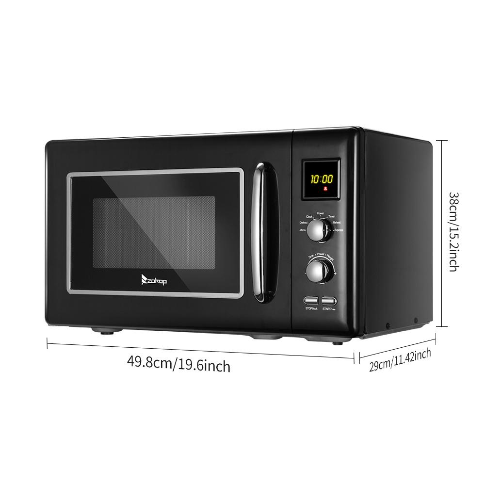 Retro Microwave Oven with 9 Preset Programs LED Digital Display, 0.9 Cu.ft,  900W