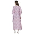 thumbnail image 3 of Moomaya Womens Sleep Kaftan V-Neck Cover Up Long Caftan Maxi Dress, 3 of 7