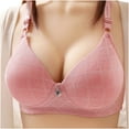 thumbnail image 2 of Under $5 No Underwire Bras for Women Plus Size Women's Large Soft Thin Cup Collection Accessory Breast Bra(Watermelon Red,M), 2 of 7