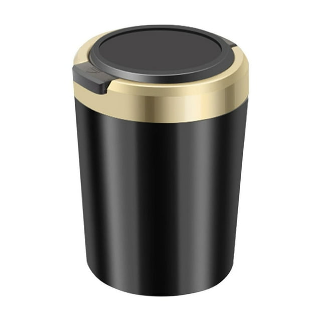 Ohufall Anti Soot Car Ashtray With LED Light Metal Liner Ash Tray For Smokesrs