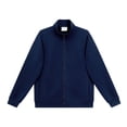 thumbnail image 1 of Autumn Casual Solid Color Knitted Zipper Stand Collar Sweatshirt for Men, 380G Composite Cotton, Loose-fitting Cardigan Jacket, 1 of 4