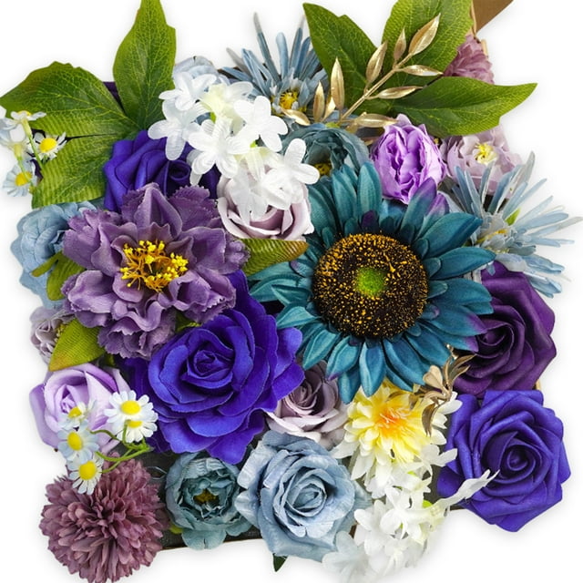 Wweixi Whimsical Blooms Low Maintenance Artificial Flower Collection Realistic 23new style LH004 1Set