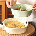thumbnail image 4 of Home Oven Baking Plate High Temperature Ceramic Cheese Baking Bowl Deepening Large Capacity Dinner Plate, 4 of 4