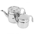 thumbnail image 2 of Korkmaz Nostaljia Maxi Stainless Steel 1.2 Liter Tea Pot and 2.2 Liter Kettle Set, 2 of 6
