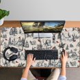 thumbnail image 4 of Long Mouse Pads for Desk,Beige Christmas Winter Scene Pattern Desk Mats on Top Of Desks, Desk Mouse Pad Extra Large with 3mm Non-Slip Base and Stitched Edge for Gaming,Office,Work,Home 47.3x23.6in, 4 of 5